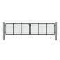 Preview: Mesh-Gartentor Verzinkter Stahl 400 x 125 cm Grau