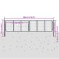 Preview: Mesh-Gartentor Verzinkter Stahl 400 x 125 cm Grau