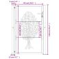 Preview: Gartentor Anthrazit 105x130 cm Stahl Baum-Design