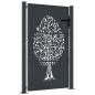 Preview: Gartentor Anthrazit 105x130 cm Stahl Baum-Design