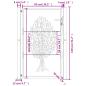 Preview: Gartentor Anthrazit 105x130 cm Stahl Baum-Design