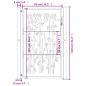 Preview: Gartentor Anthrazit 105x130 cm Stahl Bambus-Design