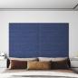Preview: ARDEBO.de - Wandpaneele 12 Stk. Blau 90x15 cm Stoff 1,62 m²