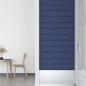 Preview: Wandpaneele 12 Stk. Blau 90x15 cm Stoff 1,62 m²