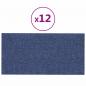 Preview: Wandpaneele 12 Stk. Blau 60x30 cm Stoff 2,16 m²