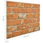 Preview: 3D-Wandpaneele 11 Stk. Hellbraun Backstein-Optik EPS