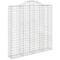 Preview: ARDEBO.de - Gabionen mit Hochbogen 6 Stk. 200x30x200/220cm Verzinktes Eisen