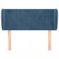 Preview: Kopfteil mit Ohren Dunkelblau 83x23x78/88 cm Samt