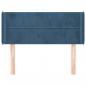Preview: Kopfteil mit Ohren Dunkelblau 83x16x78/88 cm Samt