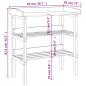 Preview: Pflanztisch mit Ablagen Grau 78x38x82,5 cm Massivholz Tanne