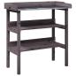 Preview: Pflanztisch mit Ablagen Grau 78x38x82,5 cm Massivholz Tanne