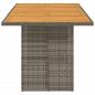 Preview: Gartentisch mit Akazienholz-Platte Grau 190x80x75cm Poly Rattan