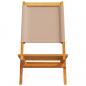 Preview: Gartenstühle 2 Stk. Taupe Massivholz Akazie & Stoff