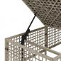 Preview: 3-tlg. Garten-Ecksofa-Set mit Kissen Hellgrau Poly Rattan