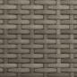 Preview: Outdoor-Sofa 3-Sitzer mit Dach und Hockern Grau Poly Rattan