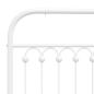 Preview: Bettgestell mit Kopf- und Fußteil Metall Weiß 140x200 cm
