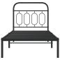 Preview: Bettgestell mit Kopfteil Metall Schwarz 90x190 cm