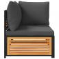 Preview: Garten-Ecksofa mit Kissen Massivholz Akazie