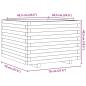 Preview: Pflanzkübel Wachsbraun 70x70x49,5 cm Massivholz Kiefer