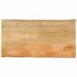 Preview: ARDEBO.de - Tischplatte mit Baumkante 100x60x2,5 cm Massivholz Mango