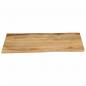 Preview: Tischplatte mit Baumkante 100x80x2,5 cm Massivholz Mango