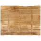 Preview: Tischplatte mit Baumkante 100x80x2,5 cm Massivholz Mango