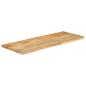Preview: Tischplatte mit Baumkante 140x60x3,8 cm Massivholz Mango
