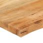 Preview: Tischplatte mit Baumkante 140x60x3,8 cm Massivholz Mango