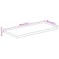 Preview: Tischplatte mit Baumkante 140x60x3,8 cm Massivholz Mango