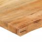 Preview: Tischplatte mit Baumkante 70x60x3,8 cm Massivholz Mango
