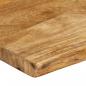 Preview: Tischplatte mit Baumkante 100x40x3,8 cm Massivholz Mango