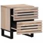 Preview: Nachttisch 40x34x46 cm Gebleichtes Massivholz Mango