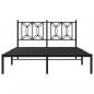 Preview: Bettgestell mit Kopfteil Metall Schwarz 135x190 cm