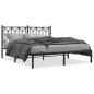Preview: ARDEBO.de - Bettgestell mit Kopfteil Metall Schwarz 160x200 cm
