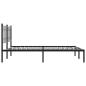 Preview: Bettgestell mit Kopfteil Metall Schwarz 160x200 cm