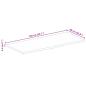 Preview: Tischplatte mit Baumkante 140x60x2,5 cm Massivholz Mango