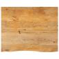 Preview: ARDEBO.de - Tischplatte mit Baumkante 100x80x2,5 cm Massivholz Mango