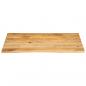Preview: Tischplatte mit Baumkante 100x80x2,5 cm Massivholz Mango