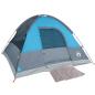 Preview: Kuppel-Campingzelt 4 Personen Blau Wasserdicht