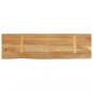 Preview: Tischplatte mit Baumkante 120x20x2,5 cm Massivholz Mango