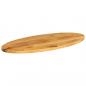 Preview: Tischplatte 100x40x2,5 cm Oval Massivholz Mango