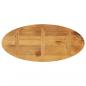 Preview: Tischplatte 100x40x2,5 cm Oval Massivholz Mango