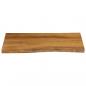 Preview: Tischplatte mit Baumkante 80x60x2,5 cm Massivholz Mango