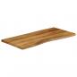 Preview: Tischplatte mit Baumkante 100x60x2,5 cm Massivholz Mango