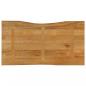 Preview: Tischplatte mit Baumkante 100x60x2,5 cm Massivholz Mango