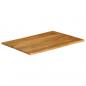 Preview: Tischplatte mit Baumkante 100x80x2,5 cm Massivholz Mango