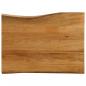 Preview: ARDEBO.de - Tischplatte mit Baumkante 70x60x3,8 cm Massivholz Mango