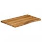 Preview: Tischplatte mit Baumkante 70x60x3,8 cm Massivholz Mango