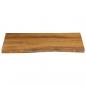 Preview: Tischplatte mit Baumkante 70x60x3,8 cm Massivholz Mango
