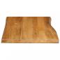 Preview: Tischplatte mit Baumkante 70x60x3,8 cm Massivholz Mango